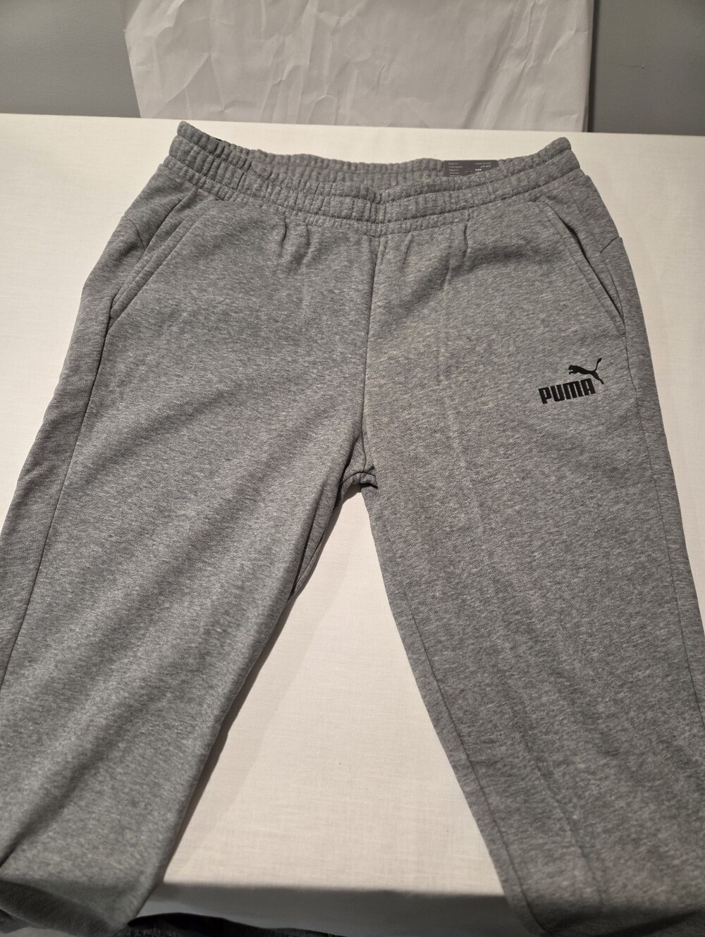 Puma XL Mens Gray Elastic Waist Joggers NWT